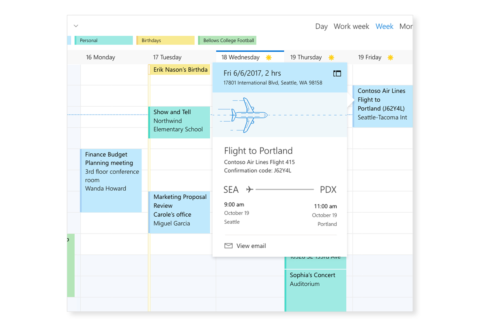 screenshot of Microsoft Exchange